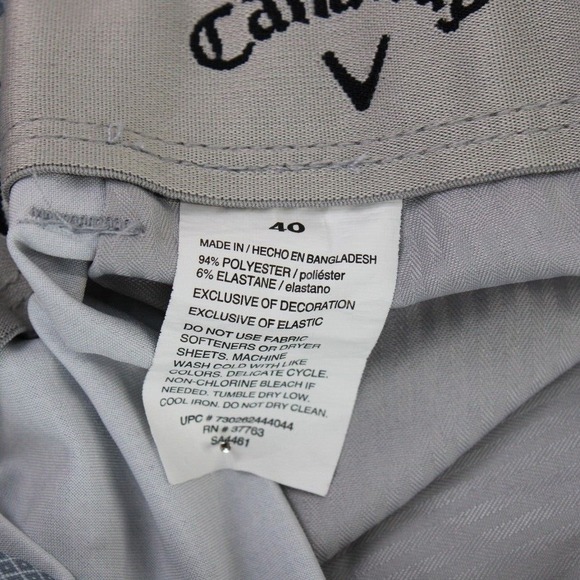 Callaway Mens Golf Shorts Blue Micro Dot Print Flat Front Performance Stretch 40 - Picture 8 of 15